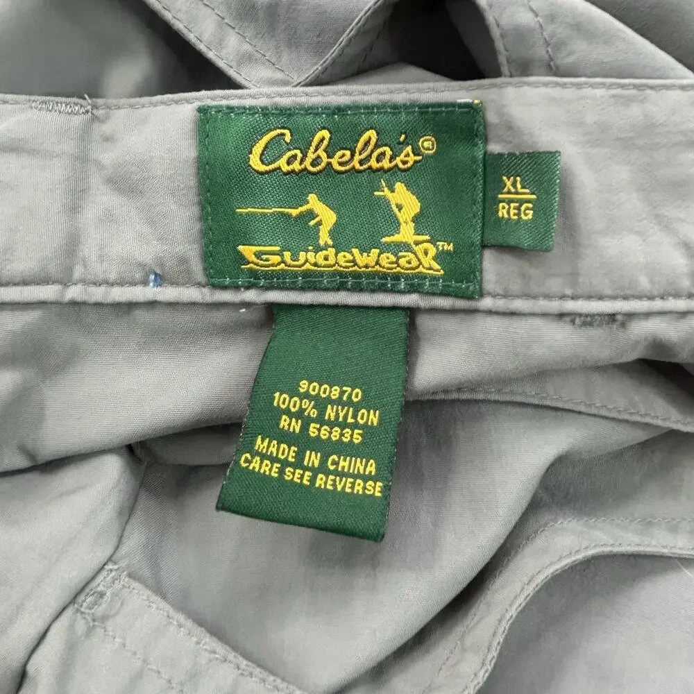 Cabelas Guidewear Convertible Zip Off Pants Men XL Green Fishing Camping Hiking‎